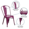 thumbnail image 6 of BizChair Commercial Grade Purple Metal Indoor-Outdoor Stackable Chair, 6 of 14