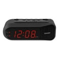 thumbnail image 1 of Reloj despertador digital Sharp - Caja negra con LED rojos - La alarma ascendente se vuelve cada vez más fuerte, experiencia de despertador suave, alarma dual - Batería de respaldo, fácil de usar con, 1 of 5