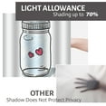 thumbnail image 6 of LALILO Kitchen Curtain Valance Mason Jar Two Hearts Rod Pocket Window Curtain 52"x 18" Set of 2, 6 of 6