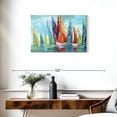 thumbnail image 3 of Elephant Stock Fine Day Sailing I Wall Art - Horizontal Canvas Wall Art - Living Room Wall Decor - Transportation Canvas - Red And Purple Decor By Nan - 30" x 20", 3 of 8