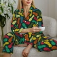 thumbnail image 6 of Naloa Pineapple Fruit Colorful Pajamas for Women Set, Womens Pajama Sets, Lounge Sets for Women, 2pjs for Women-X-Large, 6 of 7