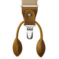 thumbnail image 2 of Buyless Fashion Suspenders For Men - 48" Adjustable Straps 1 1/4" - Y Back With Clips And Buttons - 5120-Tan, 2 of 7