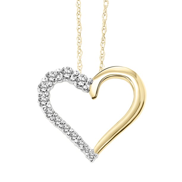 Keepsake Keepsake Heart’s Treasure 1/7ctw Open Heart Diamond 10K