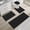 Black, variant on Ileading Bathroom Rugs Sets 4 Piece with Lid Cover Absorbent Microfiber Bathroom Shower Mat Set
