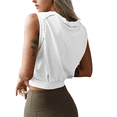 thumbnail image 3 of Camisetas Deportivas para Mujer, Lindas Camisetas Sin Mangas para Yoga, Correr, Gimnasio, Algodón, , XXL, 3 of 7