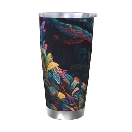 

Goofa Colorful Patterned Snake for 20 oz Skinny Tumbler Stainless Steel Coffee Mug Slim Vacuum Insulated Travel Cup Car Cup-Without Straw