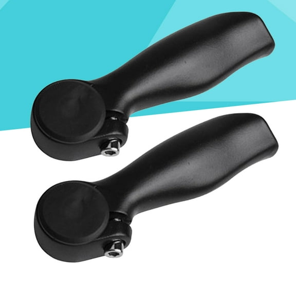 1 Pair Bike Handlebar Grips Bar End Grips Lightweight Durable For MTB Mountain Road Bike ( Black )