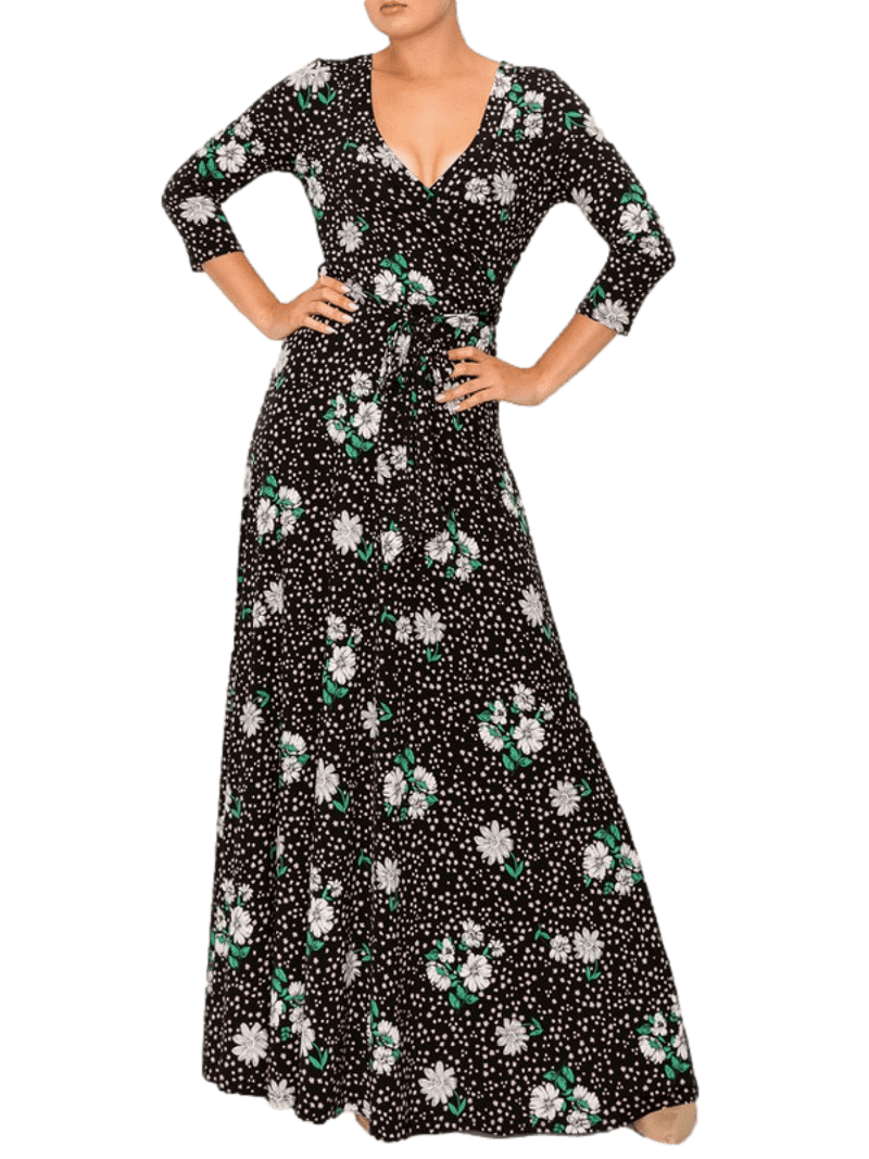 Pacificplex Womens Wrap Floral Maxi Dress Black Taupe (Large, Black-Taupe), Large, Black-Taupe - Walmart.com Pacificplex Womens Wrap Floral Maxi Dress Black Taupe (Large, Black-Taupe), Large, Black-Taupe - Walmart.com
