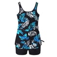 thumbnail image 4 of WRKEKC Women's Swimwear Two Piece Tankini Print Top with Boyleg Bottoms Removable Padded Cups Wireless Comfortable Beach, 4 of 5