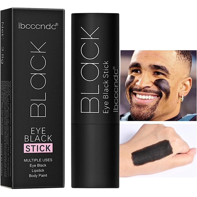 Drip Stick Eyeblack - Stick Negro para Ojos Resistente al Agua a Prueba de Manchas para Deportes,Lápiz Negro para Ojos fácil de Colorear, Pintura Facial Deportiva para béisbol, Softball, fútbol