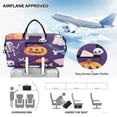 thumbnail image 5 of Travel Duffel Luggage Bag Sports Duffle Bag Gym Bag with Zipper White Pumpkin and Skull, 5 of 7