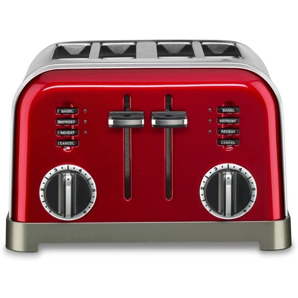 Cuisinart CPT180MR Metal Classic 4Slice Toaster, Metallic Red