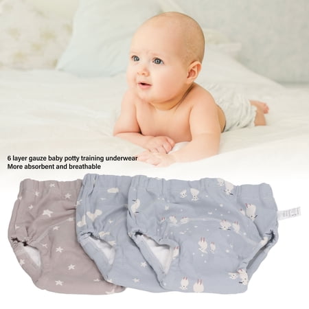 Breathable Cotton Training Pants, 6 Layer Gauze, Leakproof, Absorbent For Nighttime Use