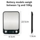 thumbnail image 2 of Báscula digital de cocina/alimentos gramos y onzas - Báscula de peso de cocina ultradelgada/multifunción/función de tara para cocinar y hornear, 2 of 5