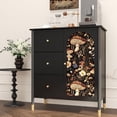 thumbnail image 4 of Peel and Stick Wallpaper Mushroom Wallpaper Vintage Floral Contact Paper Leaf Wall Paper for Shelf Liner Backsplash Living Room Renter Friendly Removable 17.5 x 118In, 4 of 12