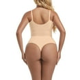 thumbnail image 4 of ZQUUVOU Thong Shapewear Bodysuit for Women Tummy Control Body Shaper Seamless Sleeveless Sculpting Body Suit Beige A, 4 of 5