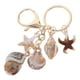 thumbnail image 1 of WORGEOUS Llavero náutico con dijes de conchas marinas, llavero con temática oceánica, llavero náutico, llavero de playa para bolsos, mochilas, monederos, 1 of 7