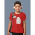 thumbnail image 2 of Boo. Retro Style Cute Ghost T-Shirt Juniors -Image by Shutterstock,  Large, 2 of 4