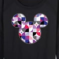 thumbnail image 3 of Mickey & Friends - Mickey Head Solid Geo - Women's Lightweight French Terry Long Sleeve Shirt, 3 of 5