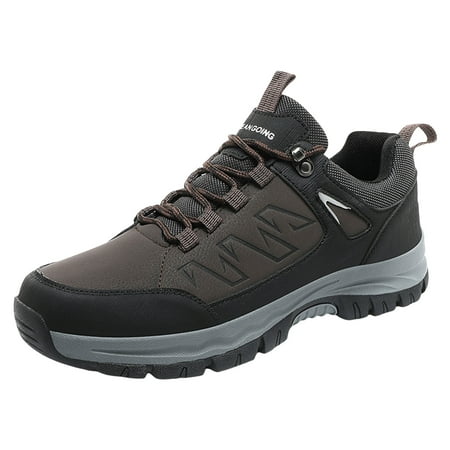 Ketyyh-chn99 Mens Sneakers Mens Golf Shoes Mens Sneakers Running Shoes Trainers Sneaker Casual Hiking Shoes Brown 9.5