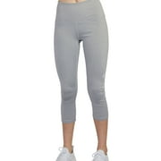 Reebok Womens Highrise Capri Compression Athletic Pants