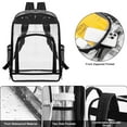 thumbnail image 3 of KOITHOT Large Clear Backpack Heavy Duty and Crossbody Bag Stadium Approved Waterproof PVC Backpacks for Adults School College, 3 of 7