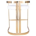 thumbnail image 3 of Beaumont Lane Metropolitan Living 25'' Modern Metal Counter Stool in Gold/White, 3 of 5