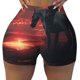 thumbnail image 2 of Fotbe Lone Rider Under Red Sky Shorts Sin Costuras – Shorts Deportivos de Cintura Alta para Mujer, Elásticos para Gimnasio, Yoga, Running o Ciclismo-Medium, 2 of 8