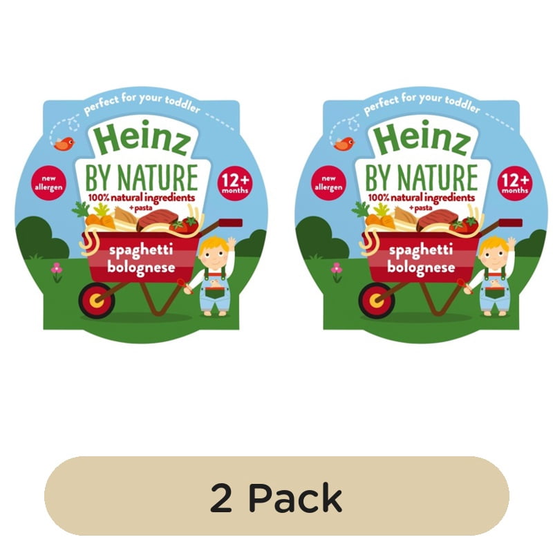 Heinz Spaghetti Bolognese Baby Food Tray 1+ Year 200g, British Import (Pack of 2)