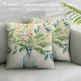 thumbnail image 3 of GOSMITH  Green Plants Throw Pillow Covers Watercolor Eucalyptus Leaves Decorative Pillow Covers Cushion Cover Green Blue, 3 of 5