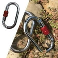 thumbnail image 4 of Mosquetón de escalada en roca kusrkot 25kN 5600lb Clip de bloqueo rojo, 4 of 7