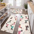 thumbnail image 2 of Colorful Funny Dachshund Kitchen Rugs Sets Of 3,Kitchen Runner Rugs Non Skid Washable,Decorative Kitchen Floor Mats for Kitchen,Sink,Laundry,17"x30"+ 17"x47" + 17"x59", 2 of 6