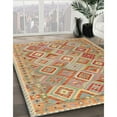 thumbnail image 2 of Ahgly Company Indoor Round Contemporary Brownish Green Abstract Area Rugs, 8' Round, 2 of 6