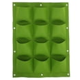 thumbnail image 1 of Bolsas verticales para plantas verdes, 12 bolsillos, impermeables, colgantes, para cultivo de plantas, para pared, jardín, balcón, patio, escuela, azotea, 1 of 7