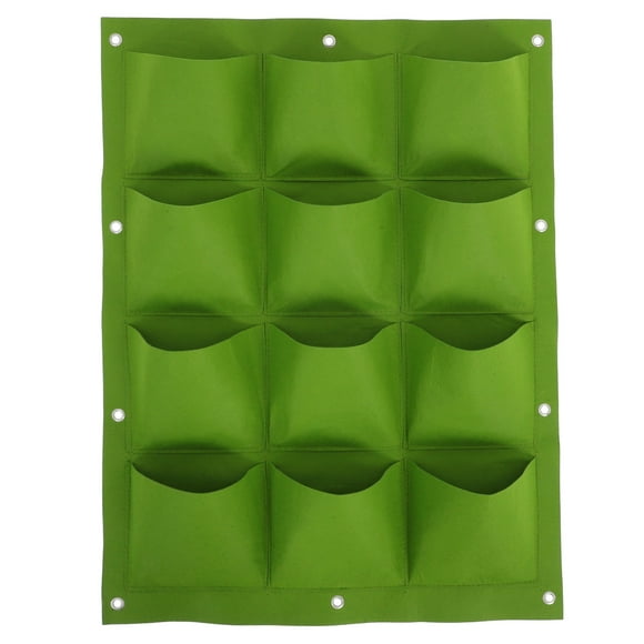 Bolsas verticales para plantas verdes, 12 bolsillos, impermeables, colgantes, para cultivo de plantas, para pared, jardín, balcón, patio, escuela, azotea