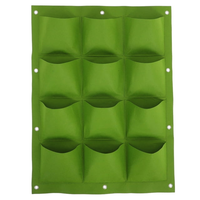 Bolsas verticales para plantas verdes, 12 bolsillos, impermeables, colgantes, para cultivo de plantas, para pared, jardín, balcón, patio, escuela, azotea