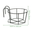 thumbnail image 3 of WAXIAYU 1 Pc Railing Flowerpot Bracket Exquisite Planter Pot Holder (Dark Brown), 3 of 8