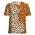thumbnail image 5 of Leopard Print Pattern Women's T-Shirt Short Sleeve T Shirts Tops Tee Ladies Loose T, 5 of 6