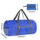 thumbnail image 3 of Bolsa de lona plegable | Bolsa de gimnasio portátil para hombre y mujer | Bolsa ligera de viaje y deportiva con bolsillo interior | 50 x 24 cm | 1 bolsa, 3 of 6