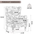 thumbnail image 5 of S-HOME Accent Chair with Retro Wood Legs, Floral Design Upholstered Armchair for Living Room Office and Bedroom Comfort,Blue，Antique Blue, 5 of 9