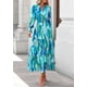 thumbnail image 5 of Vestido PRETTYGARDEN 2025 Floral Maxi de Manga Larga Azul M, 5 of 8