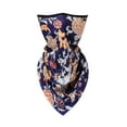 thumbnail image 4 of Garvee Headwear Bandana for Dust Wind Sun, Neck Cover Head Wrap Balaclava Headband Magic Face Scarf w/Ear Loops-Navy Sunflower, 4 of 6
