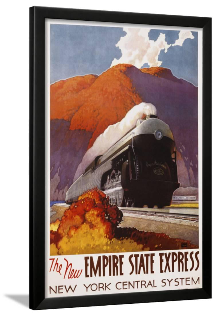 Empire State Express Vintage Railroad Train Travel Poster Canvas Giclee 24x36 in