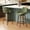 Green, variant on JULY'S SONG 26" Swivel Counter Height Bar Stools with Back Sets of 2, Mid Century Barstools with Wooden Legs, Green