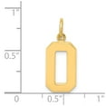 thumbnail image 3 of 14k Yellow Gold Casted Medium Polished Number 0 Charm, 3 of 3