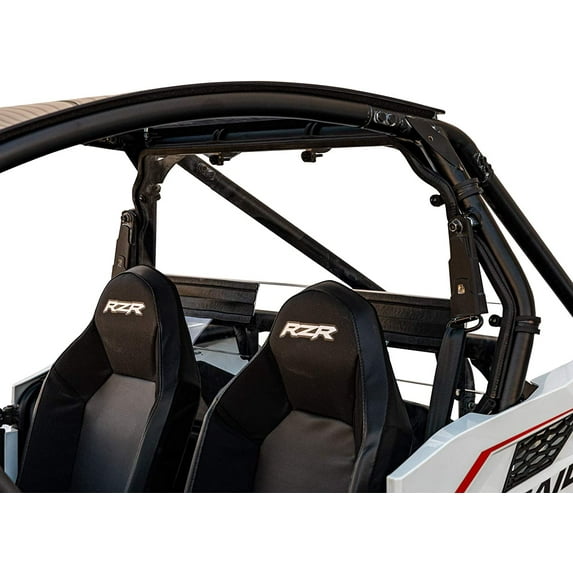 SuperATV Heavy Duty Rear UTV Windshield for 2021+ Polaris RZR Trail 900 / S 900 / S 1000|1/4" Thick Polycarbonate 250 Times Stronger Than Glass|USA Made|RWS-P-RZR900-001-75#SATV