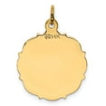 thumbnail image 3 of 14K Yellow Gold Charm Pendant 24 mm 18 Plain .013 Gauge Engravable Disc, 3 of 3
