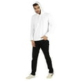 thumbnail image 2 of Inkmeso Solid Winter Hooded Sweatshirt For Mens Long Sleeve Drawstring Pullover Hoodie, 2 of 7