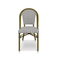 thumbnail image 2 of Source Furniture Paris Resin Wicker Patio Dining Side Chair in Gray & White, 2 of 6