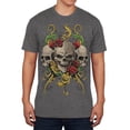 thumbnail image 1 of Skulls and Roses Tattoo Mens Soft T Shirt, 1 of 1